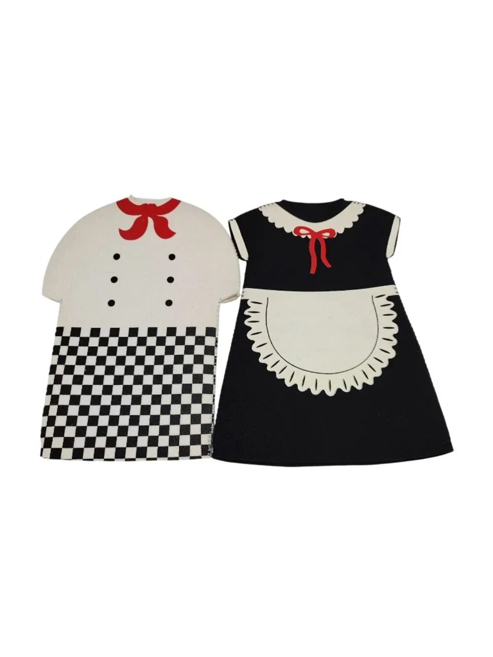 Wine Bottle Covers Set of 2 Chef French Maid Kitchen Accessory Novelty Gift